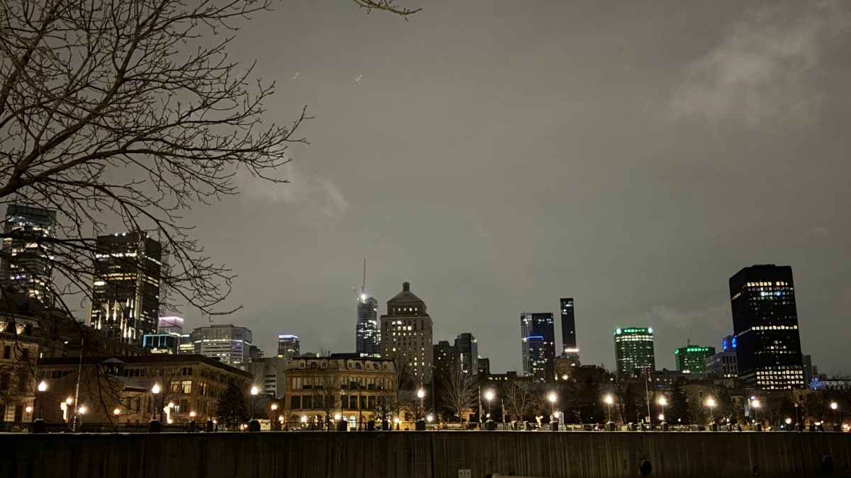 Nighttime in Montreal